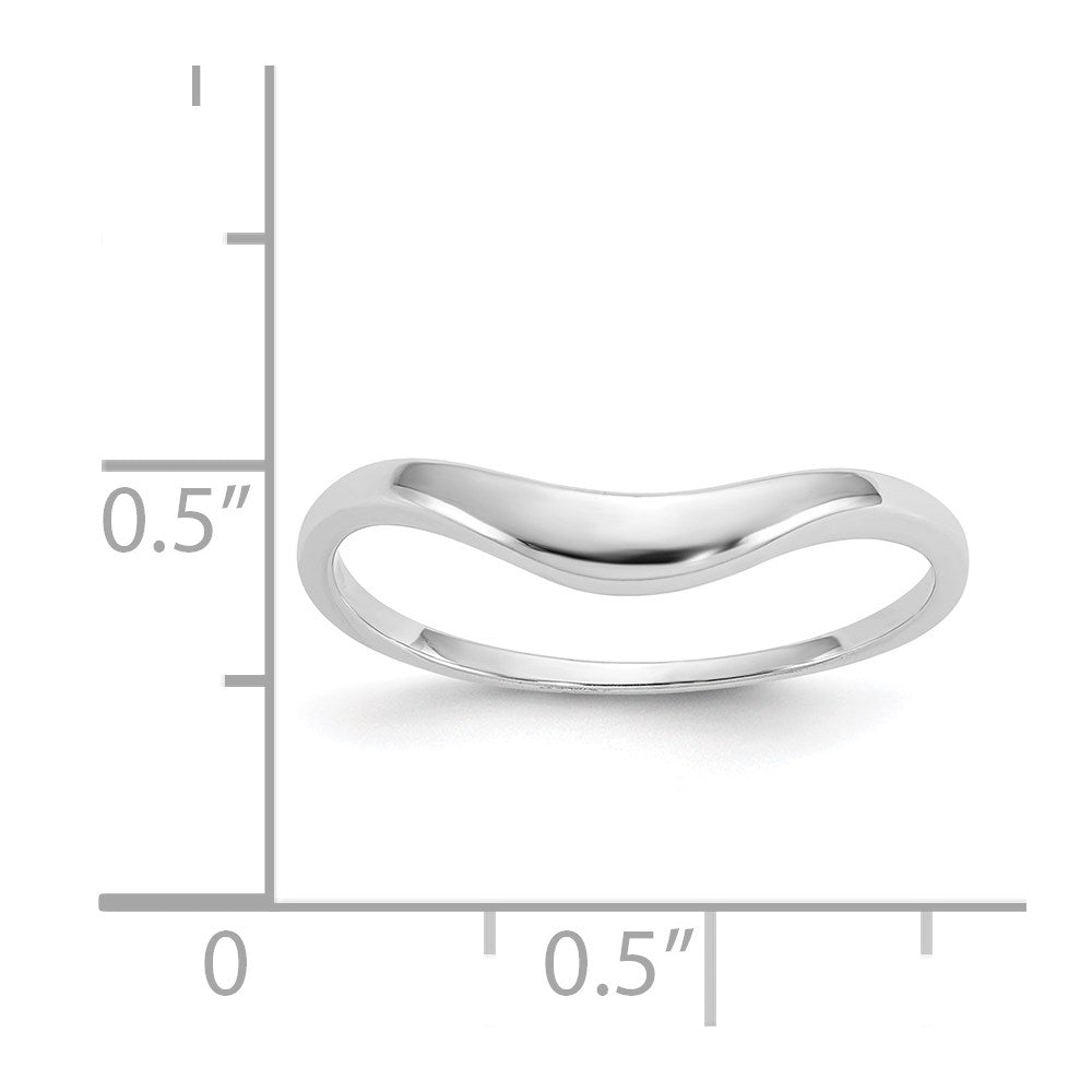 14K Weißgold Ring mit Wirbel-Design