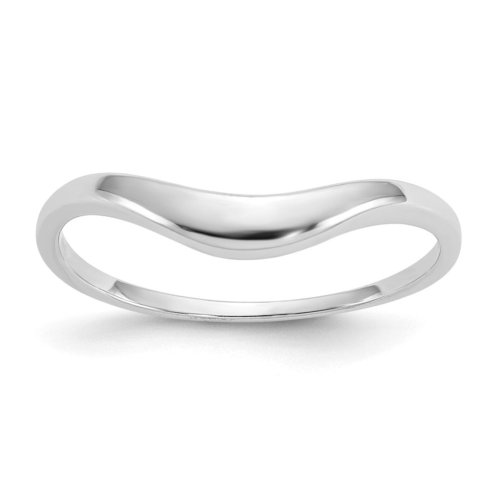 14K Weißgold Ring mit Wirbel-Design