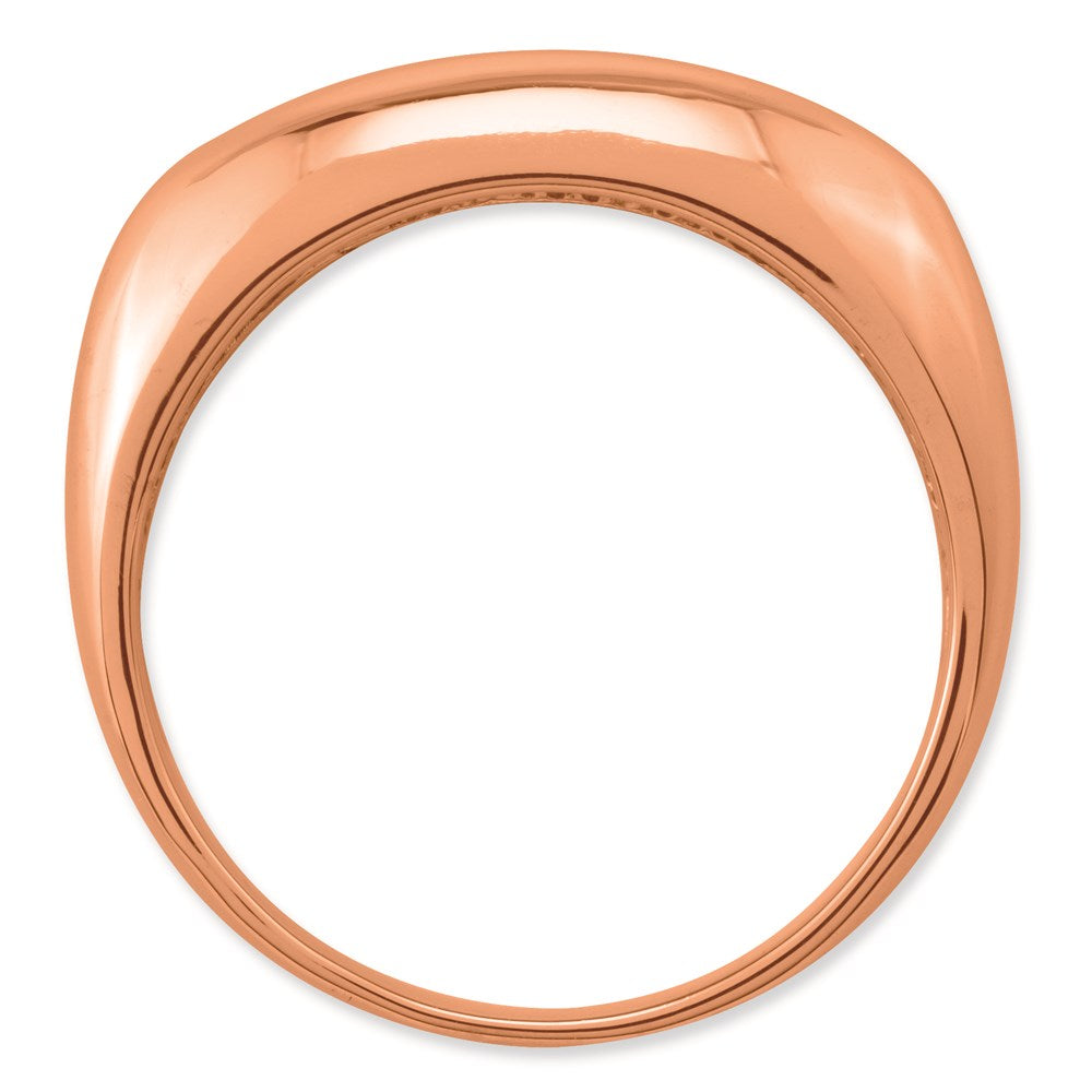 14K Roségold Poliert Fancy Dome Ring