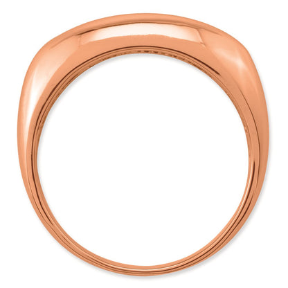 14K Roségold Poliert Fancy Dome Ring