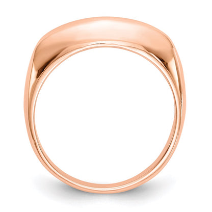 14K Roségold Poliert Fancy Dome Ring