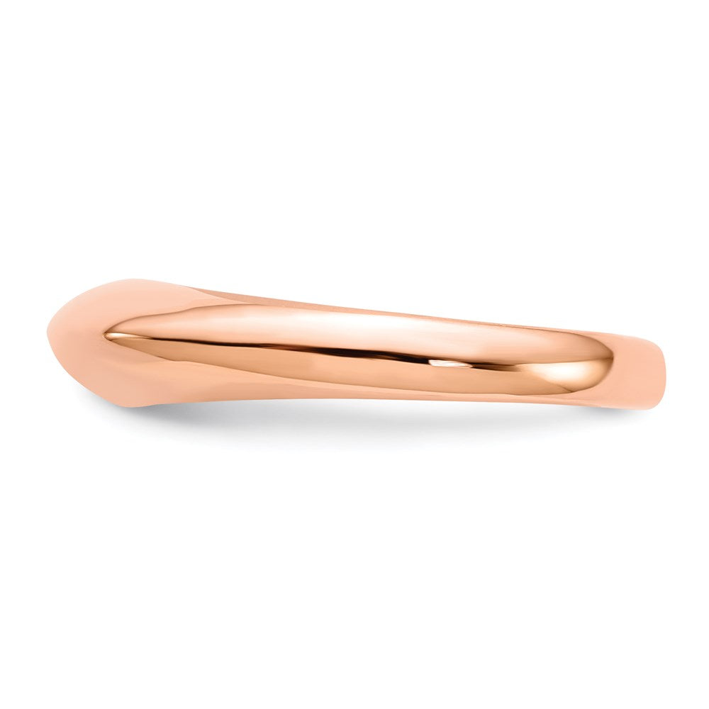 14K Roségold Poliert Fancy Dome Ring