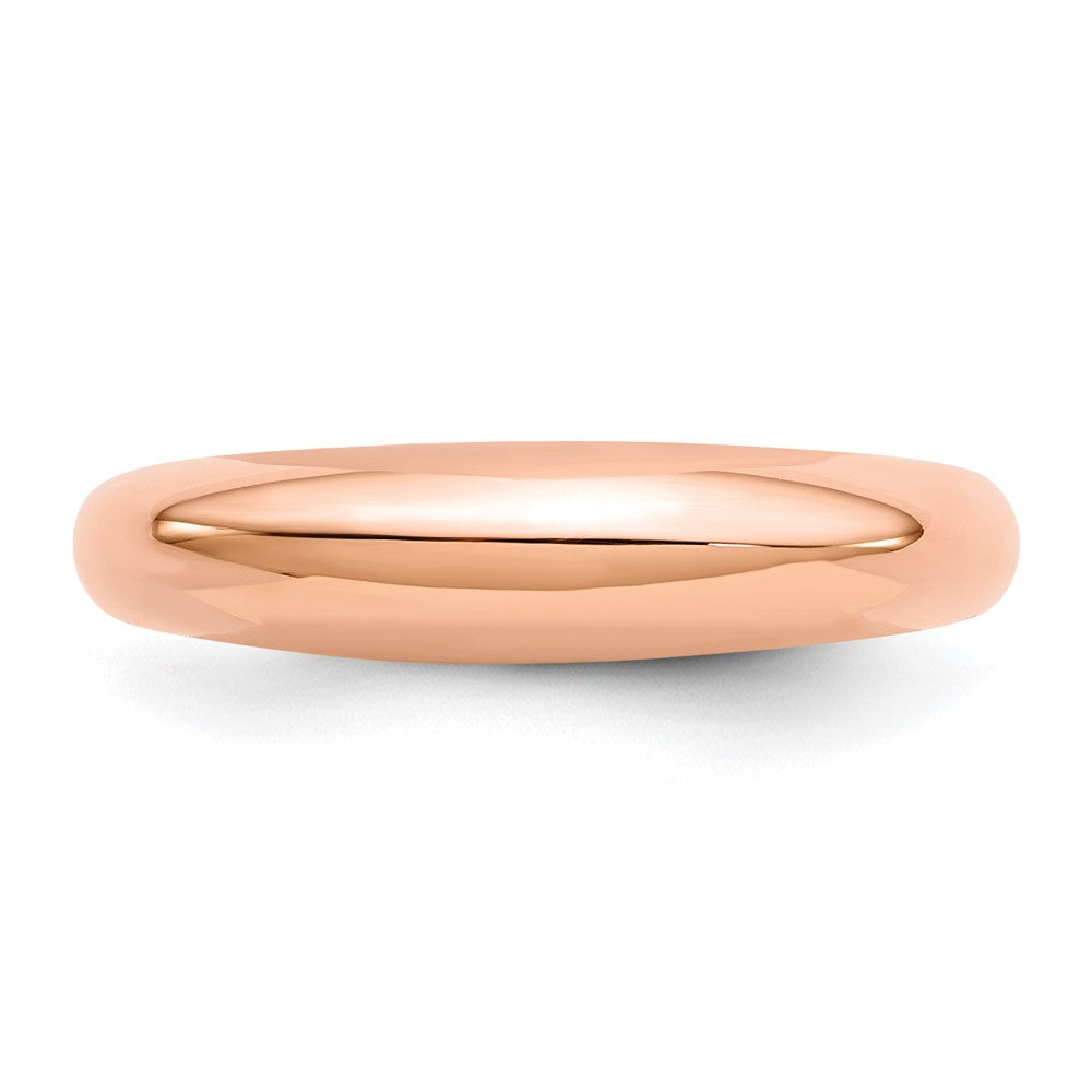 14K Roségold Poliert Fancy Dome Ring