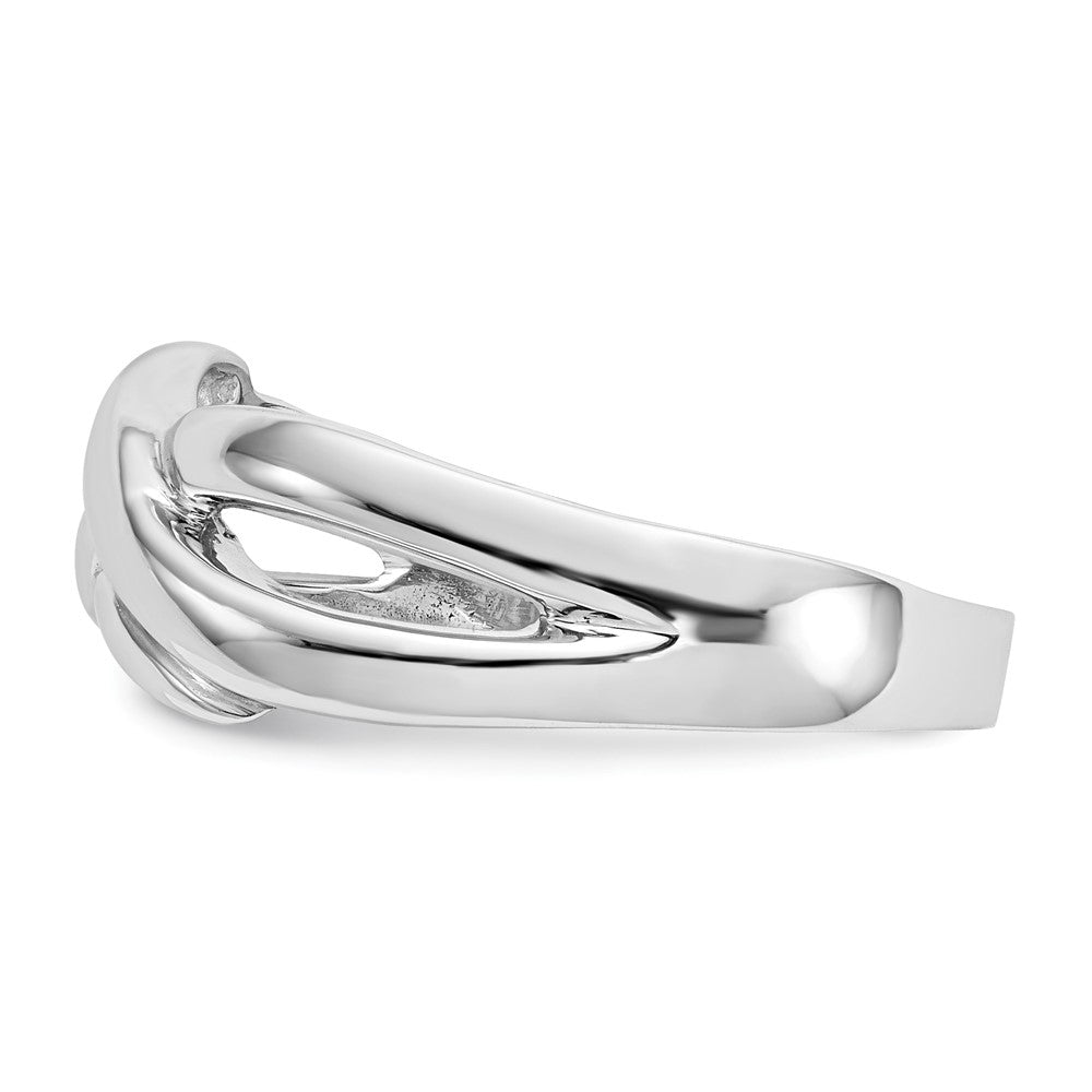 14K Weißgold Poliert X-Dome Ring