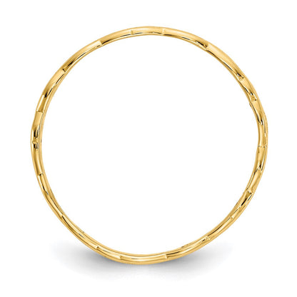 14K Gelbgold Ring mit poliertem Keltischem Knoten