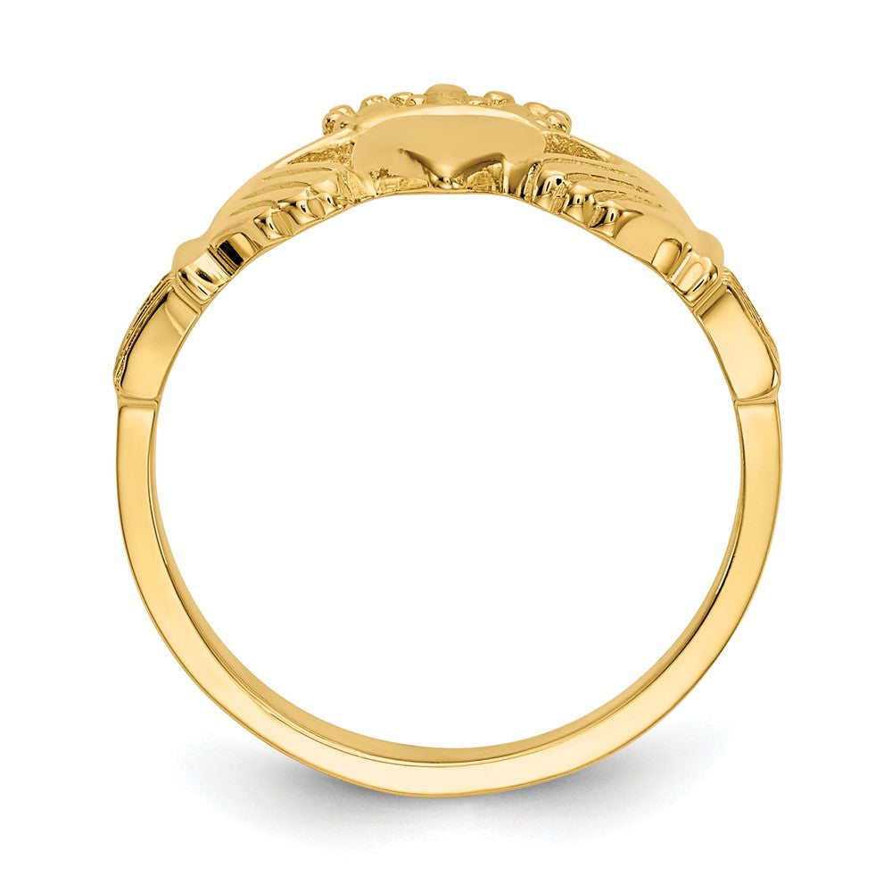14K Gelbgold Poliert Claddagh Ring
