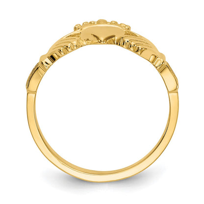 14K Gelbgold Poliert Claddagh Ring