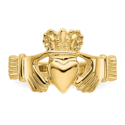 14K Gelbgold Poliert Claddagh Ring