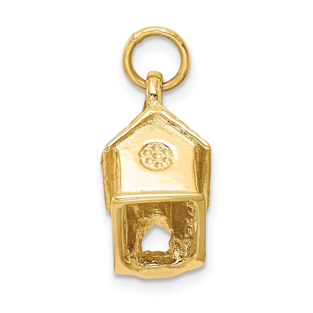 14K Gelbgold 3-D Kirche Charm