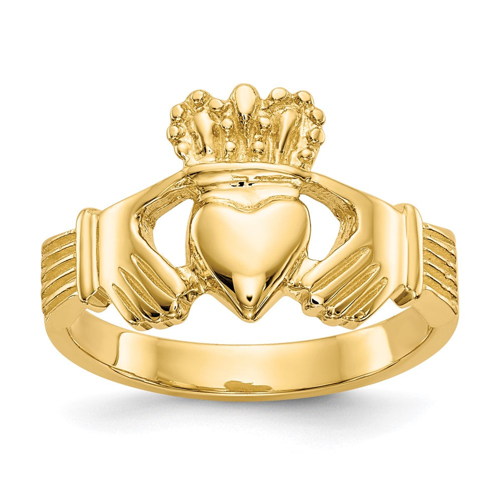 14K Gelbgold Poliert Claddagh Ring