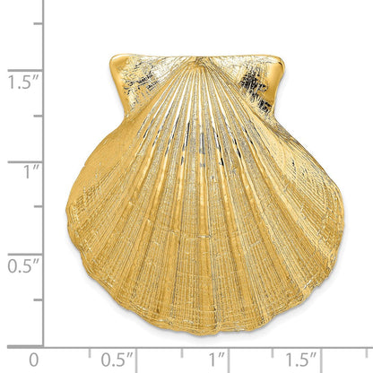 14K Gelbgold Passt Up To 8mm und 10mm Groß Muschel Anhänger