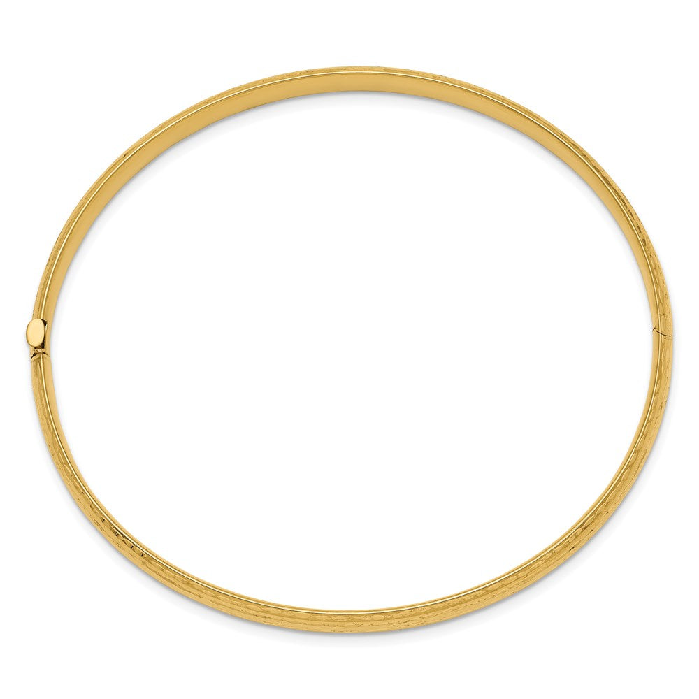 14K Gelbgold 3/16 Diamantiert Fantasie Klappbar Armreif Armband