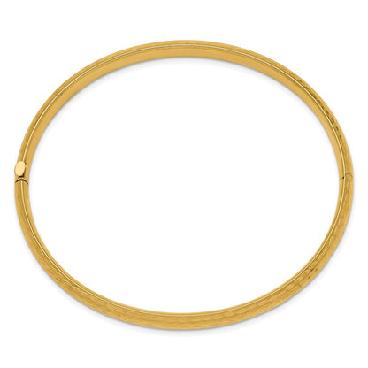 14K Gelbgold 4/16 Diamantiert Fantasie Klappbar Armreif Armband