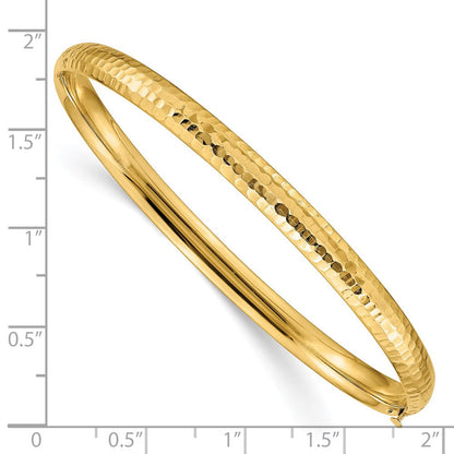 7 Zoll 14K 3/16 Fantasie Gehämmert Klappbar Armreif Armband