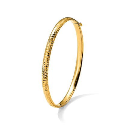 7 Zoll 14K 3/16 Fantasie Gehämmert Klappbar Armreif Armband
