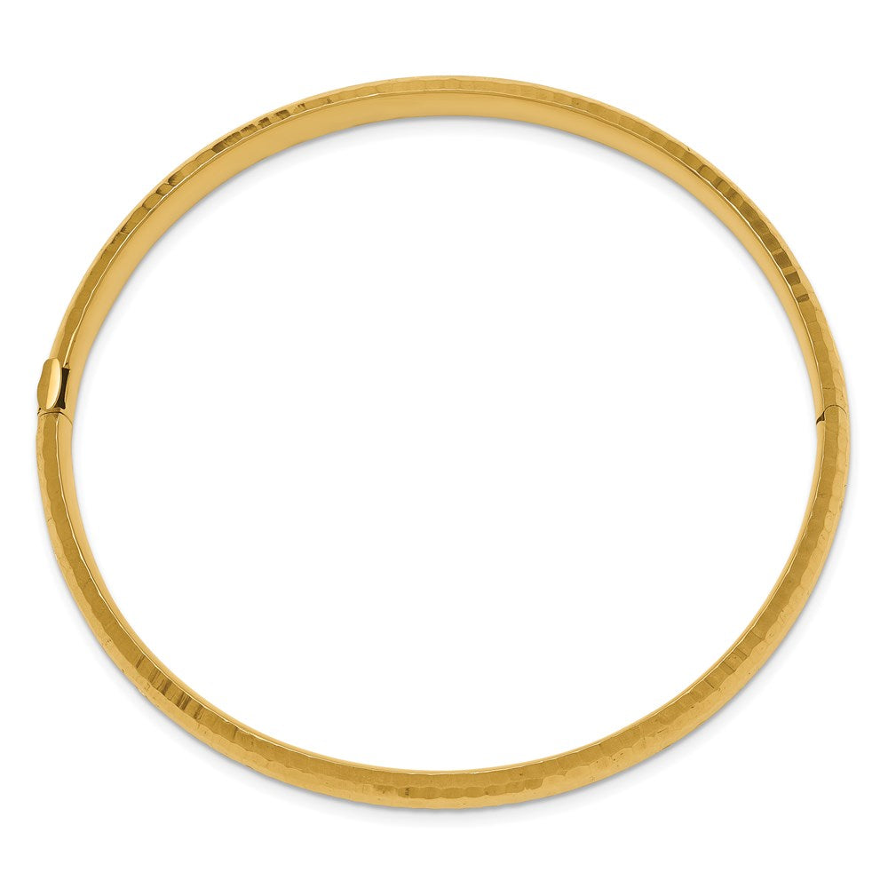 7.25 Zoll 14K 4/16 Gehämmert Fantasie Klappbar Armreif Armband