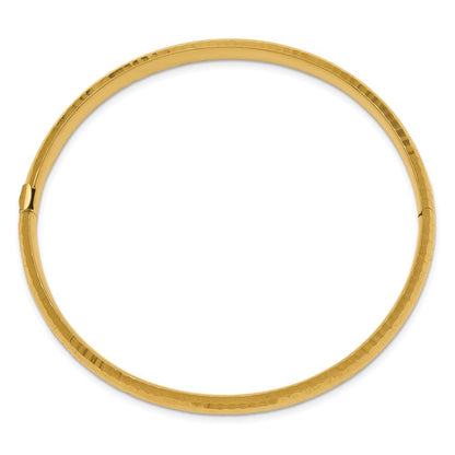 7.25 Zoll 14K 4/16 Gehämmert Fantasie Klappbar Armreif Armband