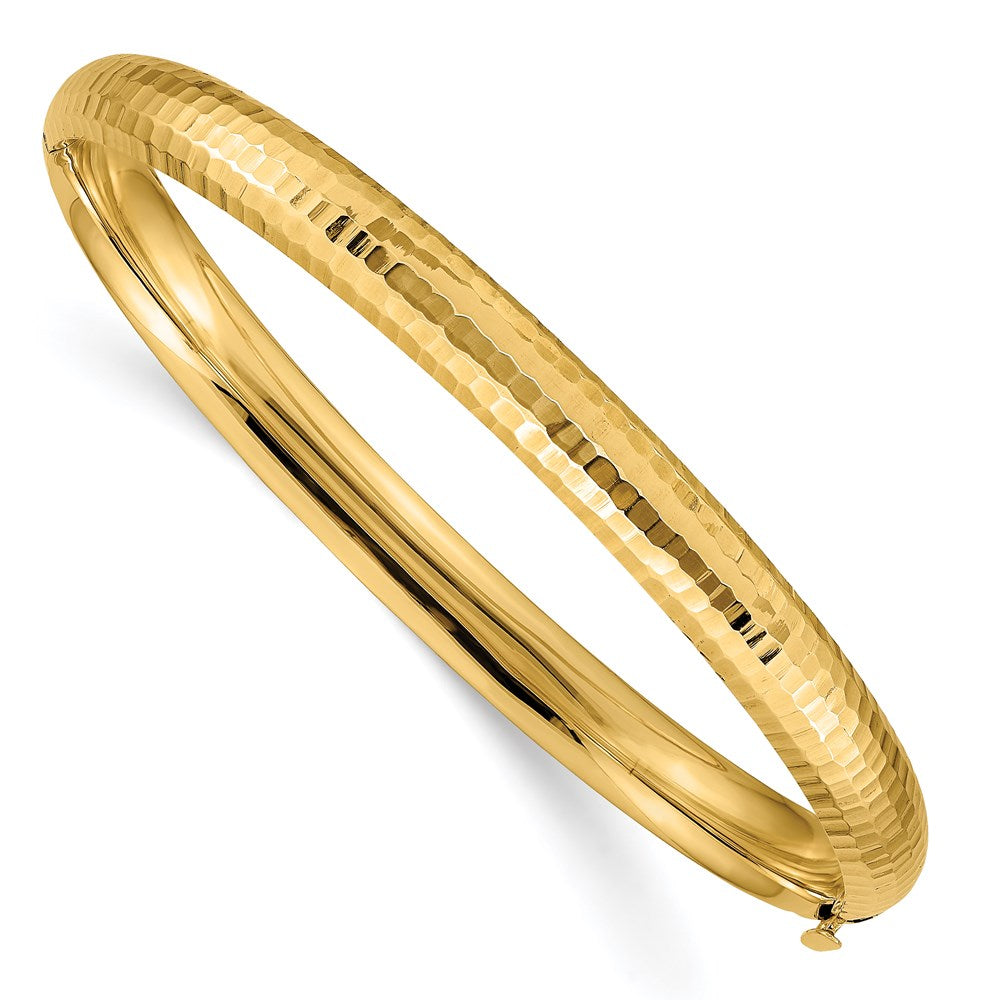 7.25 Zoll 14K 4/16 Gehämmert Fantasie Klappbar Armreif Armband
