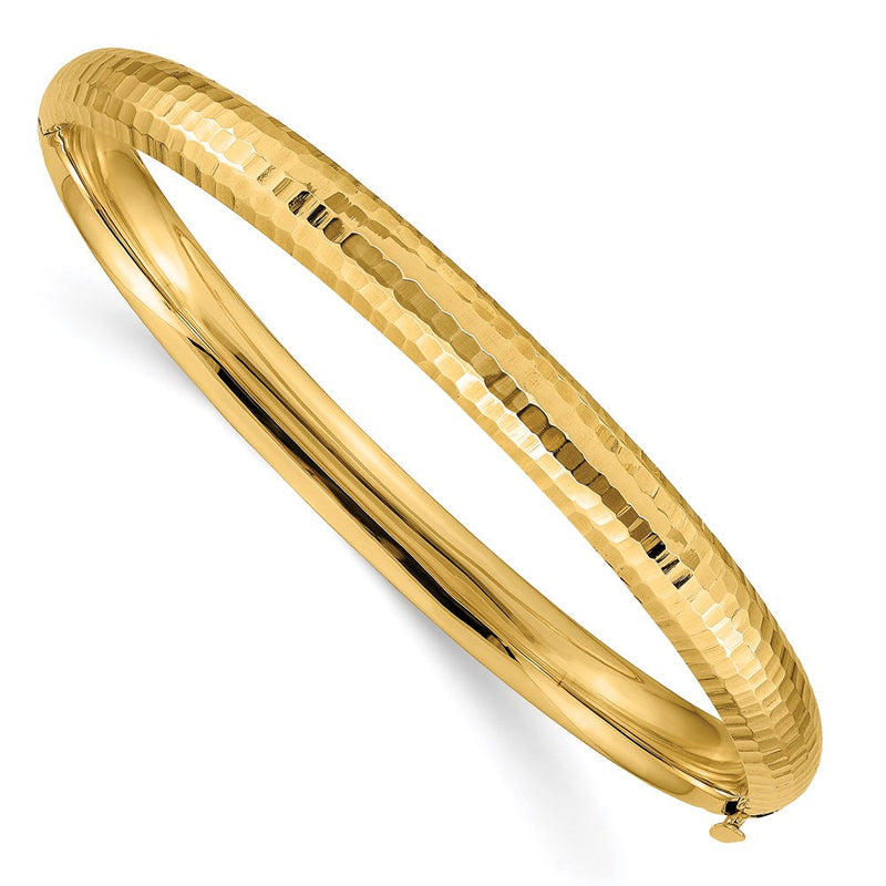 7.25 Zoll 14K 4/16 Gehämmert Fantasie Klappbar Armreif Armband