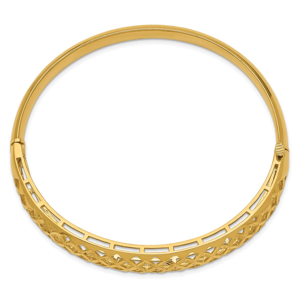 7 Zoll 14K 6.25-12.5mm Abgestuft Fantasie Weave Klappbar Armreif Armband