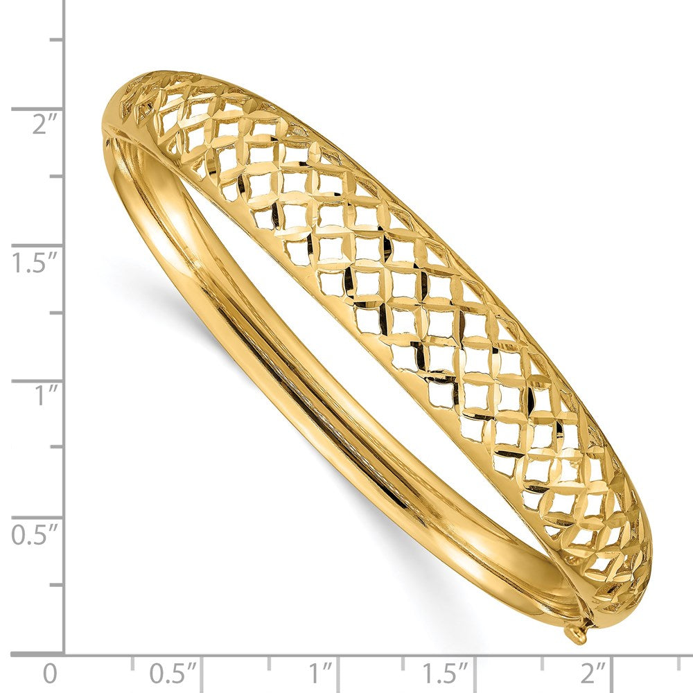 7 Zoll 14K 6.25-12.5mm Abgestuft Fantasie Weave Klappbar Armreif Armband
