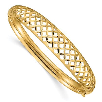 7 Zoll 14K 6.25-12.5mm Abgestuft Fantasie Weave Klappbar Armreif Armband