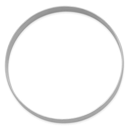 14K Weißgold 8mm Massiv Poliert Halb-round Schieber-on Armreif