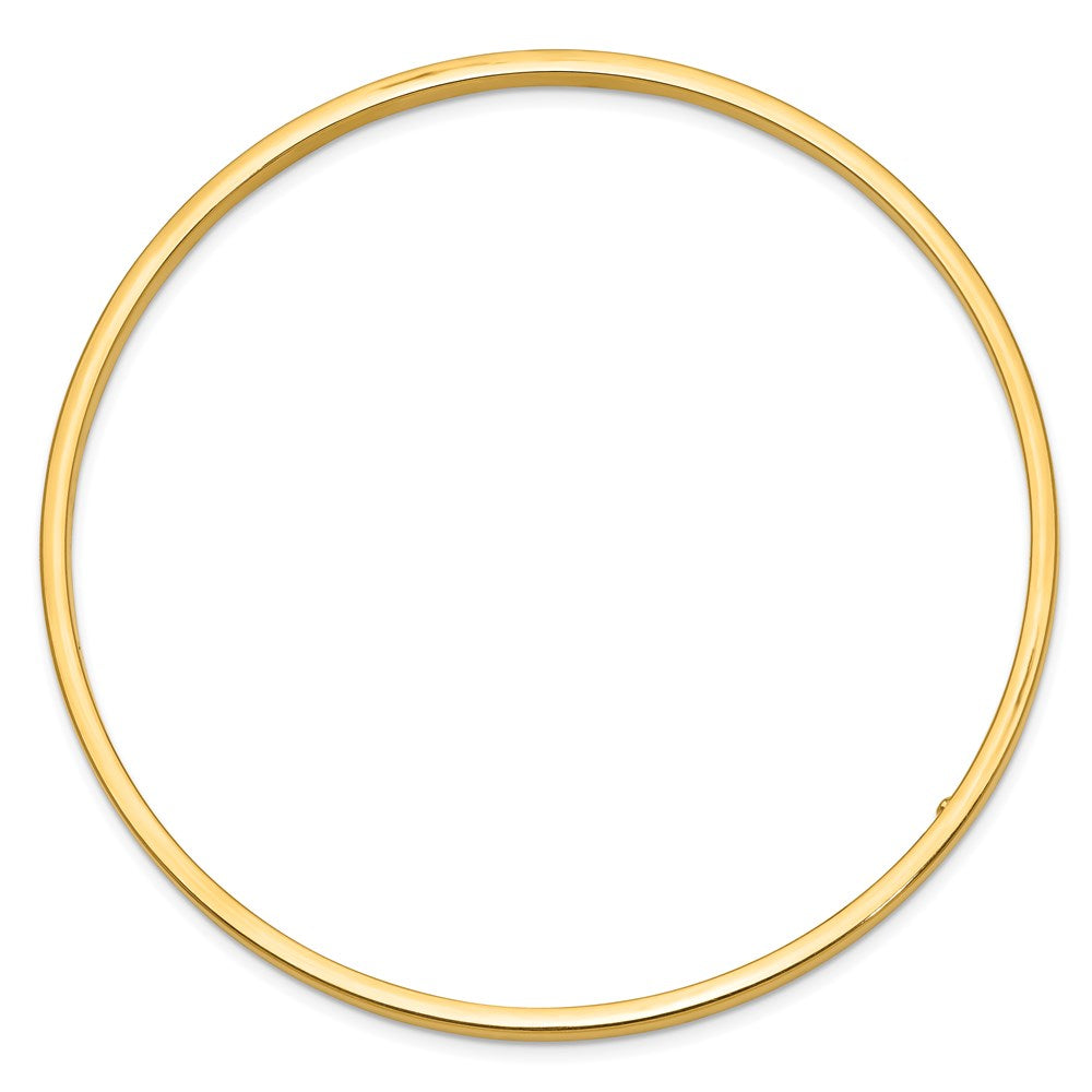 14K Gelbgold 3mm Poliert Quadratisch Röhre Schieber-on Armreif