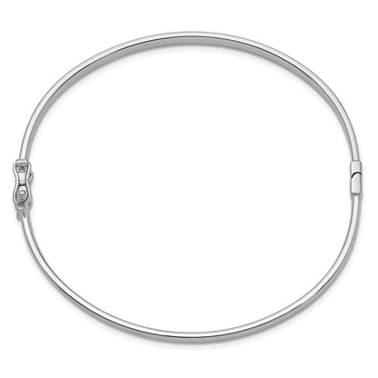 14K Weißgold 4mm Klappbar Armreif