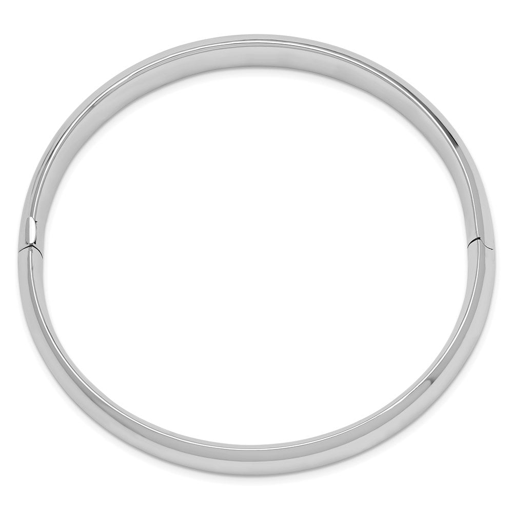 14K Weißgold Hoch Poliert 10.00mm Klappbar Armreif