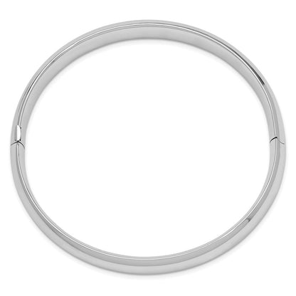 14K Weißgold Hoch Poliert 10.00mm Klappbar Armreif