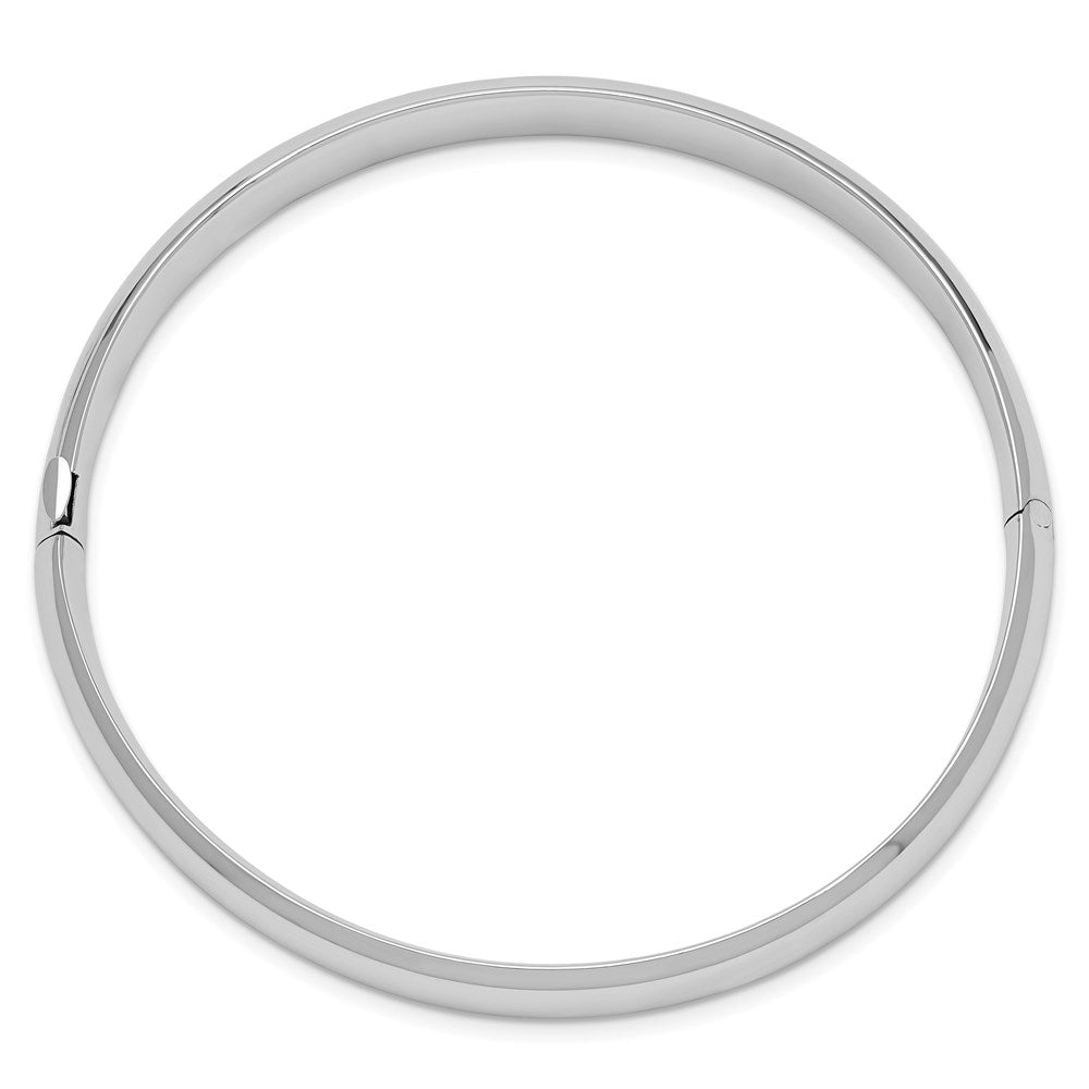 14K Weißgold Hoch Poliert 8.00mm Klappbar Armreif