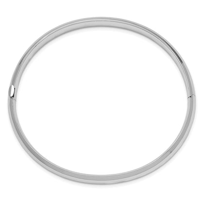 14K Weißgold Hoch Poliert 6.00mm Klappbar Armreif