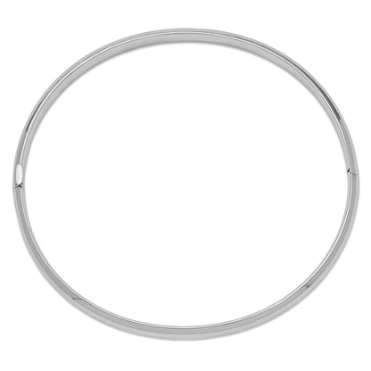 14K Weißgold Hoch Poliert 4.0mm Klappbar Armreif