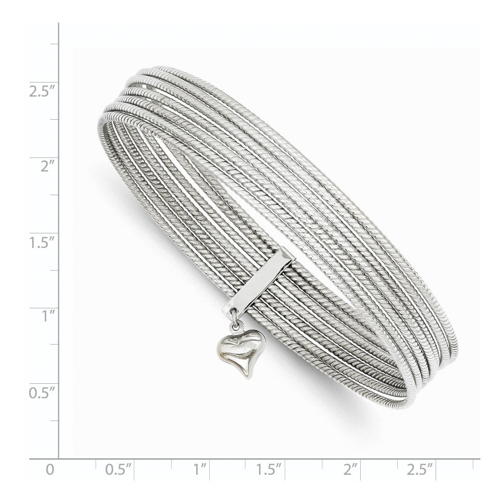 14K Weißgold Wg Schieber auf 7 Bangles