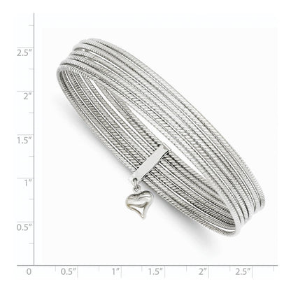 14K Weißgold Wg Schieber auf 7 Bangles