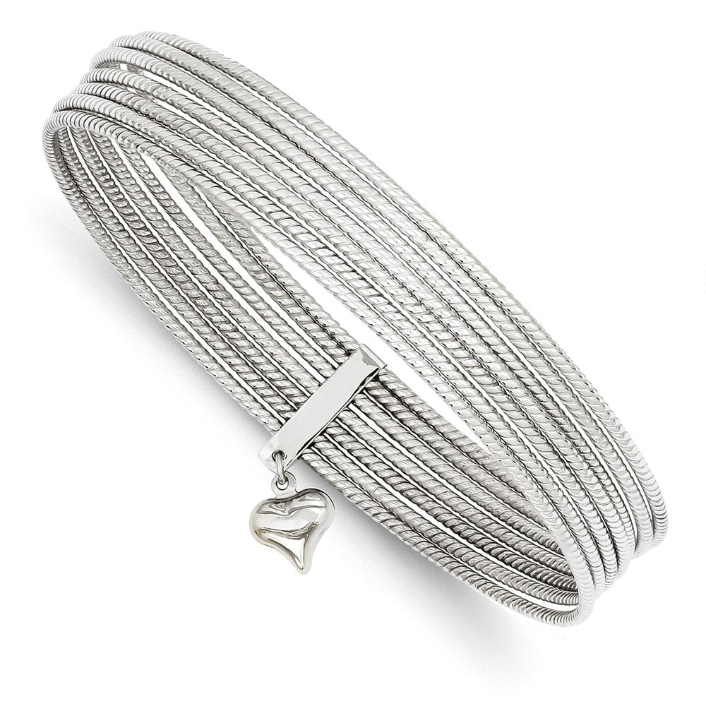 14K Weißgold Wg Schieber auf 7 Bangles