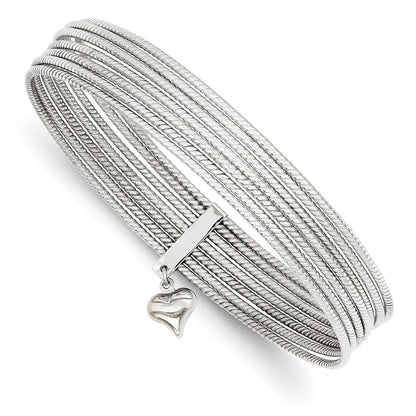 14K Weißgold Wg Schieber auf 7 Bangles