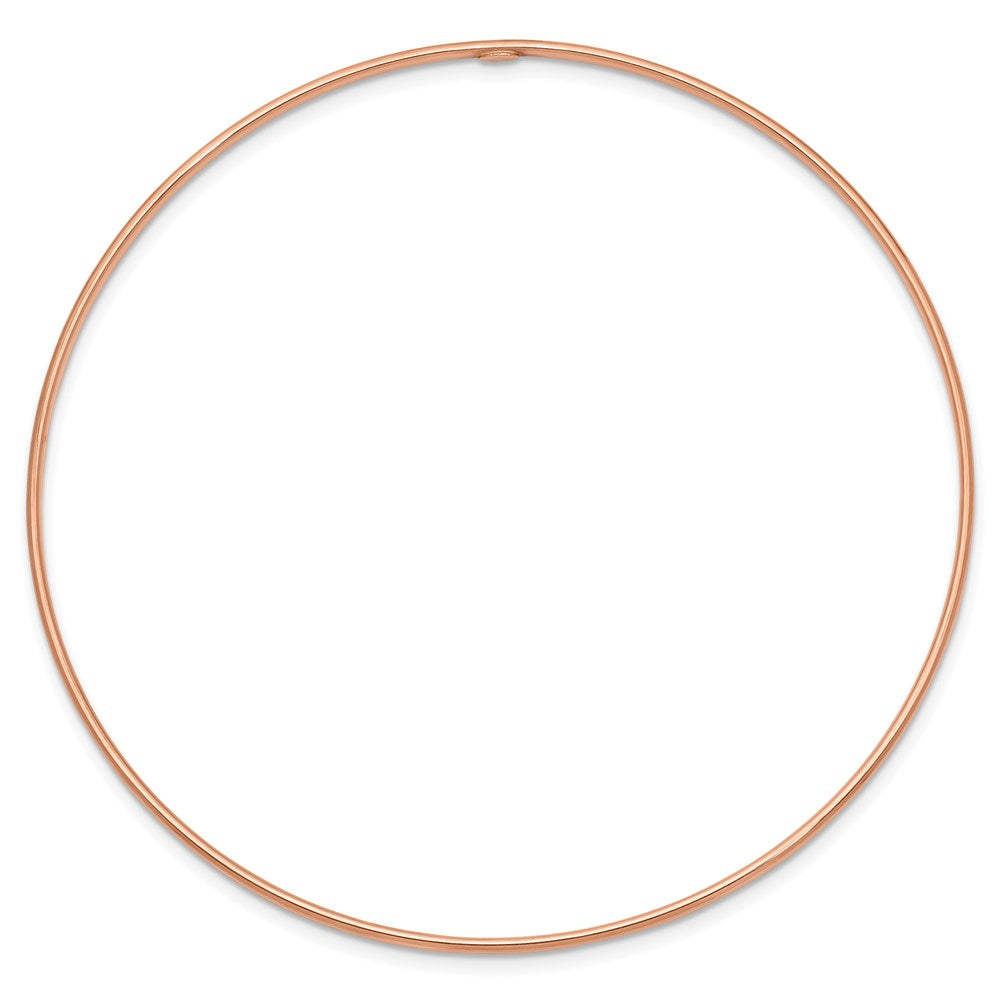 8 Zoll 14K 1.5mm Roségold Poliert Schieber-on Armreif Armband