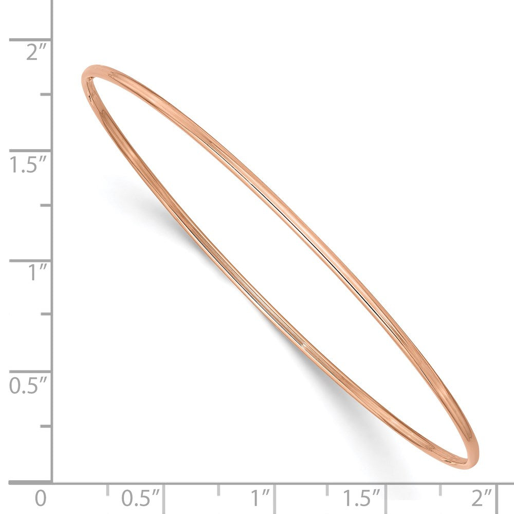 8 Zoll 14K 1.5mm Roségold Poliert Schieber-on Armreif Armband