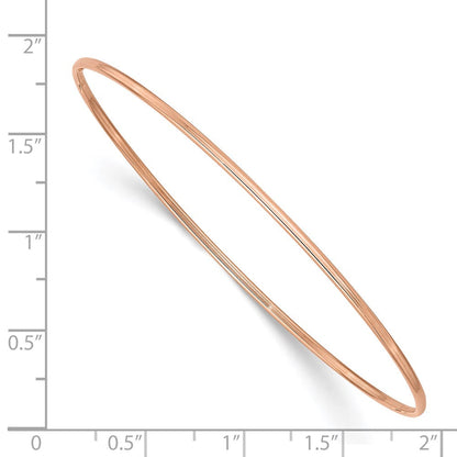 8 Zoll 14K 1.5mm Roségold Poliert Schieber-on Armreif Armband