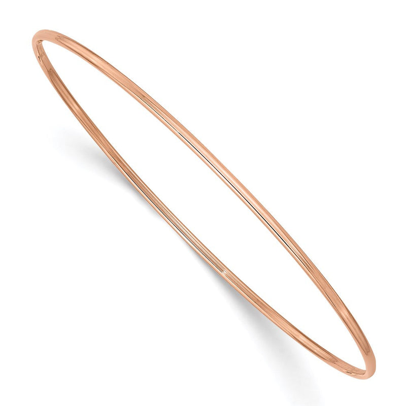 8 Zoll 14K 1.5mm Roségold Poliert Schieber-on Armreif Armband