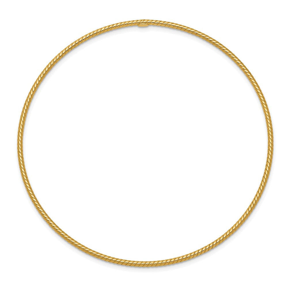 8 Zoll 14K 1.5mm Strukturiert Schieber-on Armreif Armband