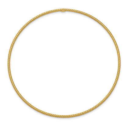 8 Zoll 14K 1.5mm Strukturiert Schieber-on Armreif Armband