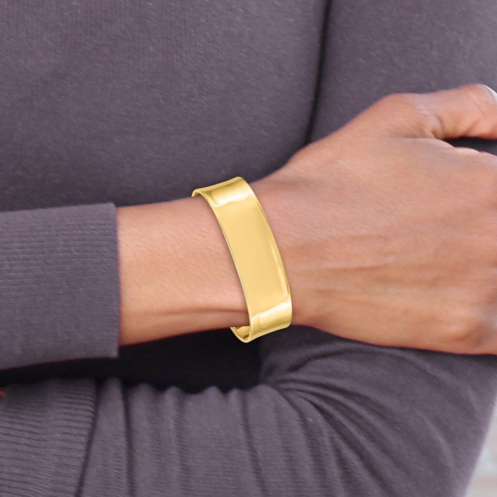 14K Gelbgold 18.5mm Poliert Manschette Armreif