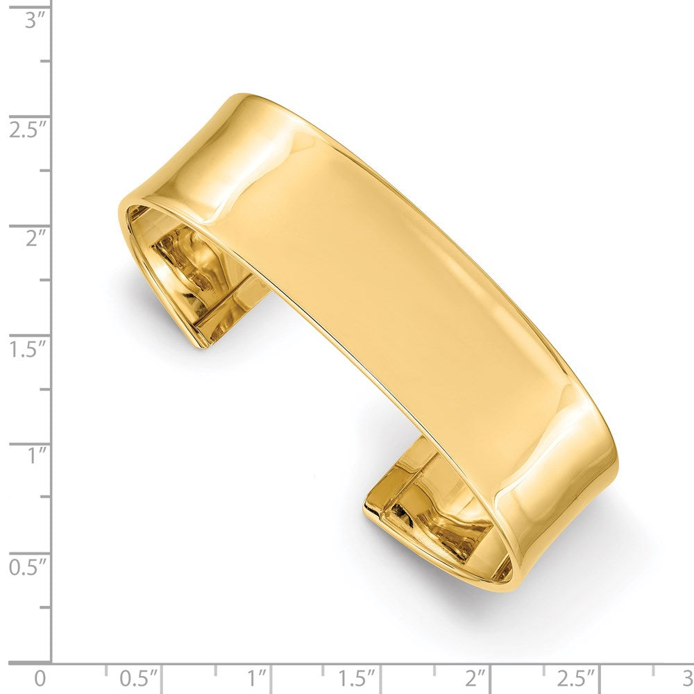 14K Gelbgold 18.5mm Poliert Manschette Armreif