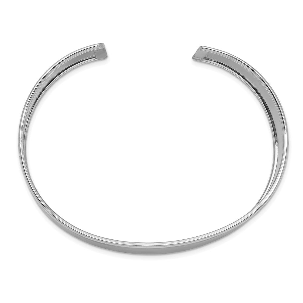 14K Weißgold 18.5mm Poliert Manschette Armreif