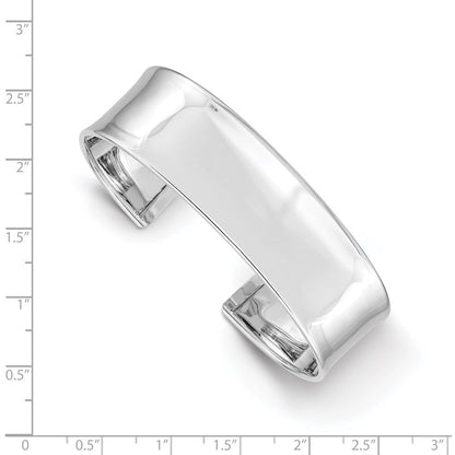 14K Weißgold 18.5mm Poliert Manschette Armreif