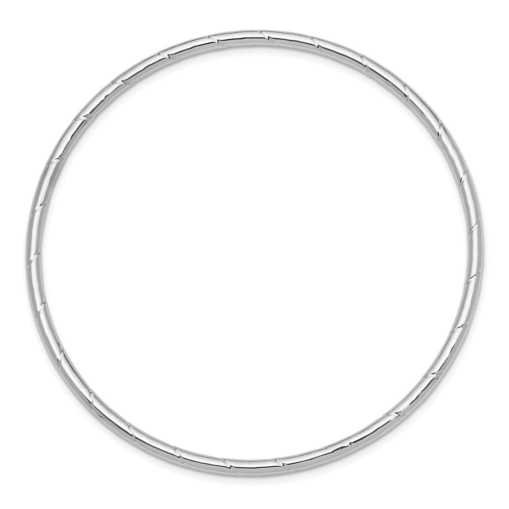 14K Weißgold 2.5mm Gerillt Schieber-on Armreif