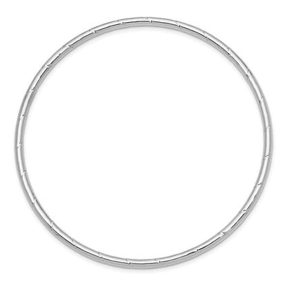 14K Weißgold 2.5mm Gerillt Schieber-on Armreif